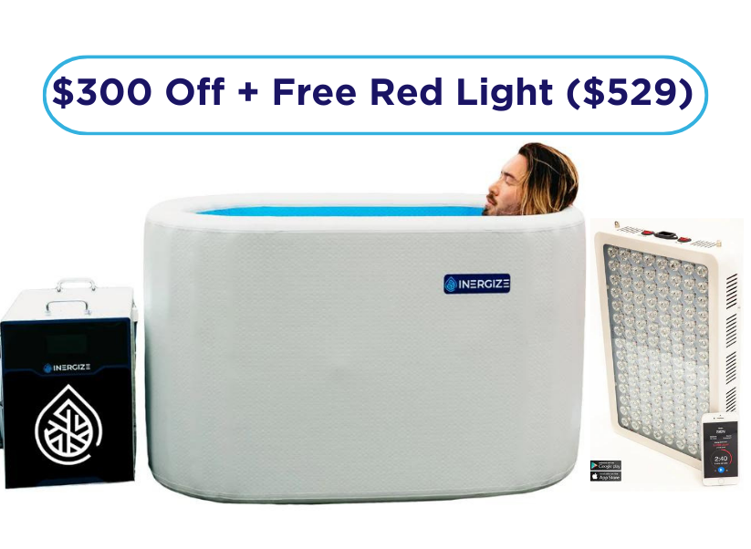 Inergize Cold + Hot Plunge Tub & RedRush 360 Body Light