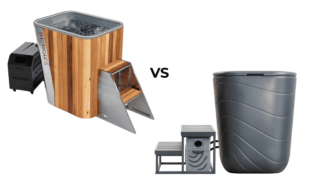 Spire Elite cedar cold plunge vs Nordic Wave Viking plastic barrel side by side comparison