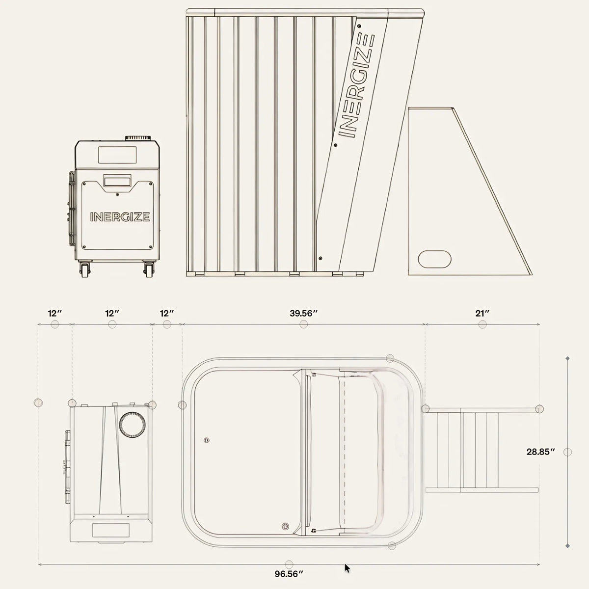 The lateral layout. — diagram